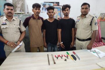 रायपुर: चोरी के प्रयास में तीन आरोपी गिरफ्तार, धारदार हथियार के साथ पकड़े गए