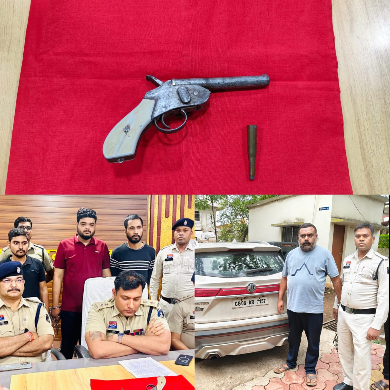 राजनांदगांव: मोहड़ रेत उत्खनन प्रकरण में तीन फरार आरोपी गिरफ्तार, एक देशी कट्टा बरामद