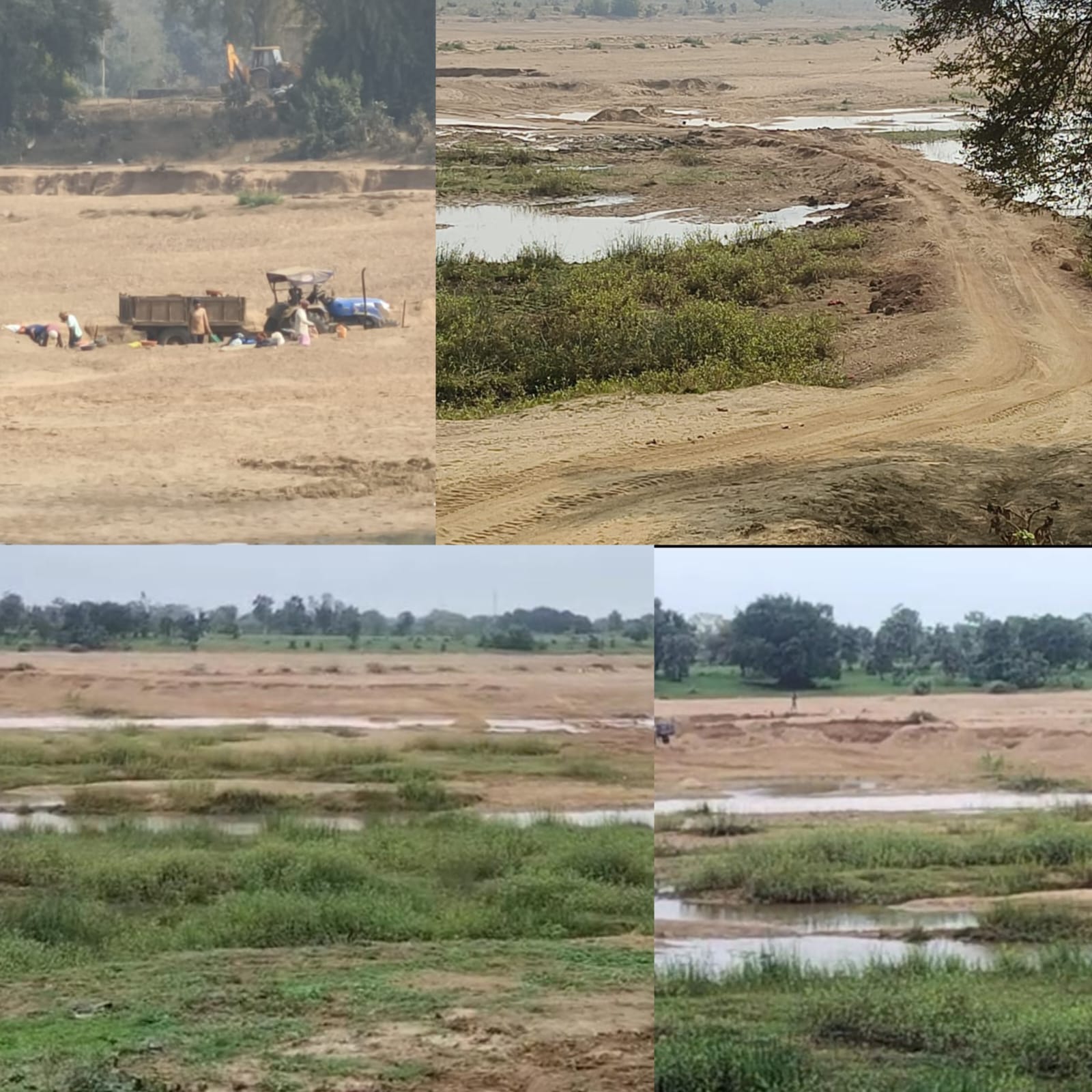 रेत माफिया का आतंक: तीसरी बार खाली हाथ लौटे अफसर, वार्ड नं. 8 में दिनदहाड़े चल रहा अवैध खनन