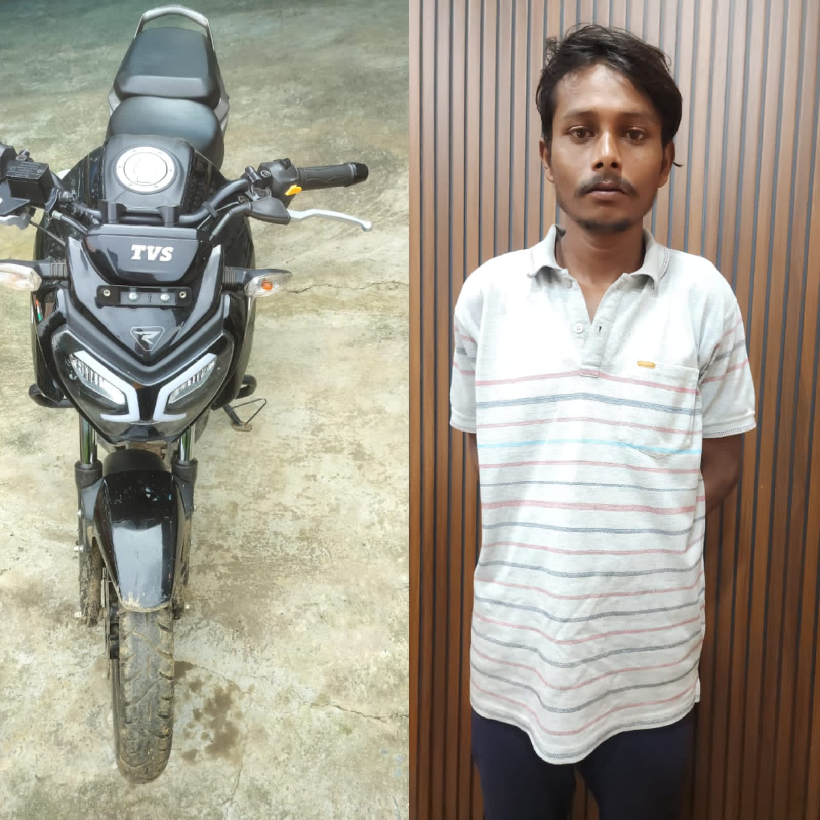 चोरी की बाइक के साथ युवक गिरफ्तार, रायपुर पुलिस की कार्रवाई
