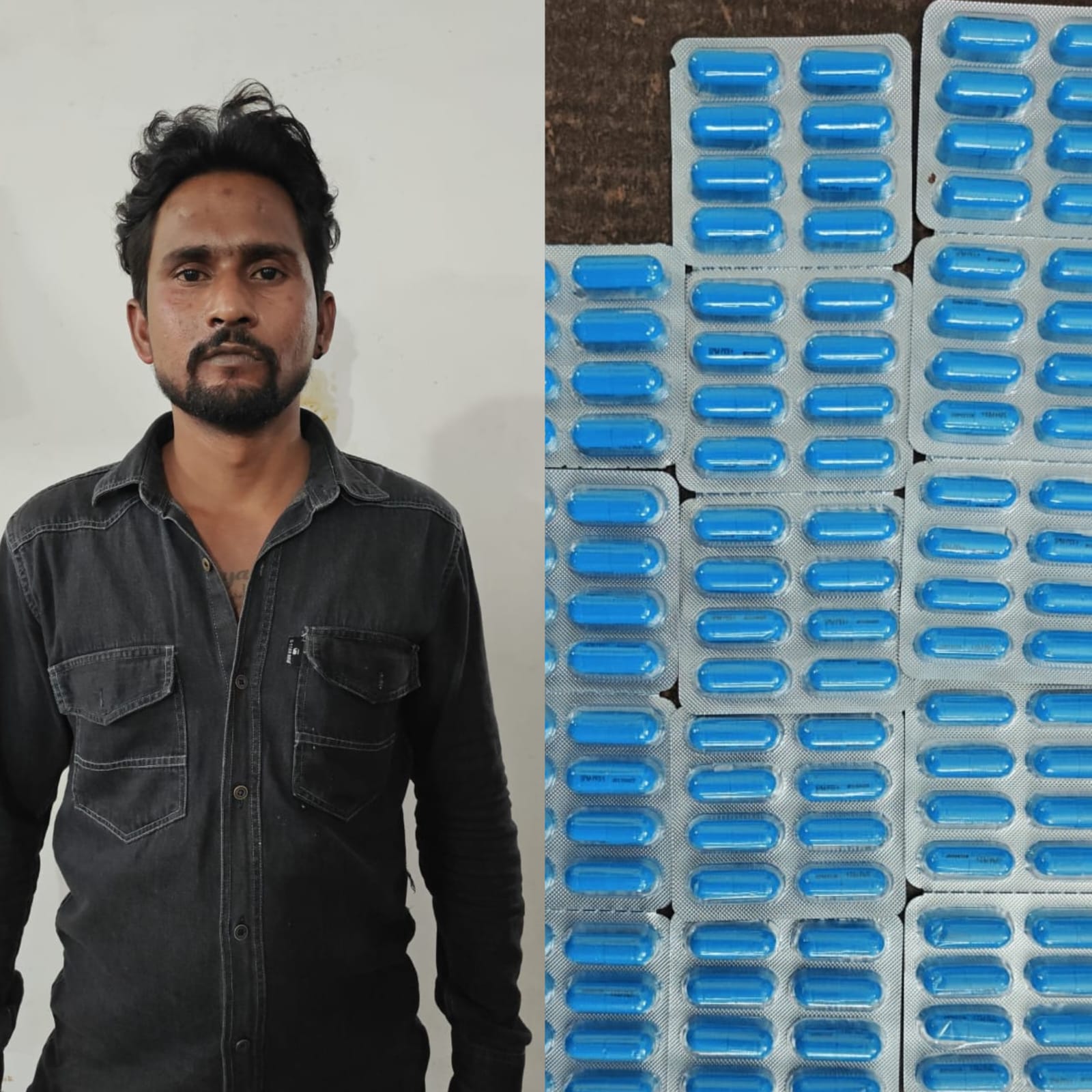 रायपुर में प्रतिबंधित नशीली टेबलेट के साथ एक गिरफ्तार, 60 हजार का माल जब्त