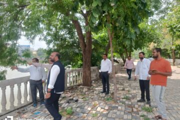 करबला तालाब निर्माण कार्य की धीमी गति पर अध्यक्ष जायसवाल नाराज़