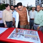 नवा रायपुर के विकास कार्यों का वित्त मंत्री ने किया निरीक्षण